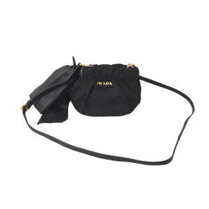 Prada Shoulder Bag Side Black Nylon Logo